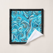 ブルースワーズデジタル絵を描デザイン バスタオルセット (ウォッシュタオル)