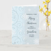 ブルースワーズ孫と家族メリークリスマス カード (黄色い花)