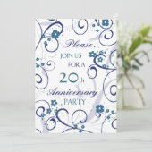 ブルースワーズ20周年記念パーティの招待状カード 招待状 (スタンド正面)