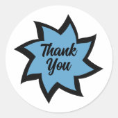 ブルースワールありがとうステッカー ラウンドシール (正面)