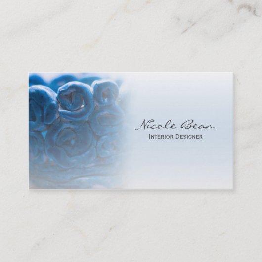 ブルースワールインテリアデザイユニークナー名刺 名刺 (正面)