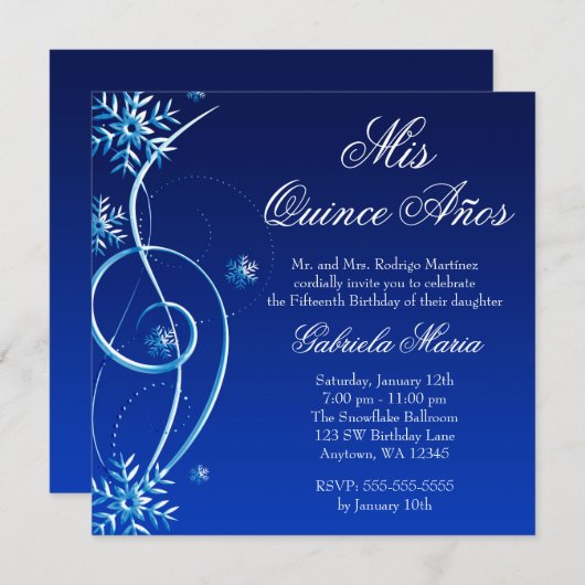 ブルースワールウィンターワンダーランドキンセアニェラ 招待状 (正面/裏面)