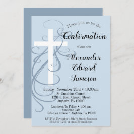 ブルースワールクロス確認招待状ボーイズ 招待状