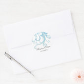 ブルースワール封筒用シールステッカーテンプレート ラウンドシール (封筒)