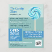 ブルースワール棒つきキャンデー、製菓供給の広告 チラシ (正面)