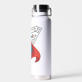 ブルースーツを着たスーパーガール ウォーターボトル (背面)