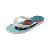 ブルースーツを着たスーパーガール キッズビーチサンダル (アングル)