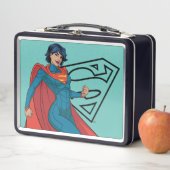 ブルースーツを着たスーパーガール メタルランチボックス (インサイチュ)