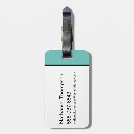 ブルースーツを着たスーパーガール ラゲッジタグ (裏面縦)