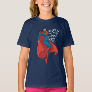 ブルースーツを着たスーパーガール Tシャツ