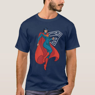 ブルースーツを着たスーパーガール Tシャツ