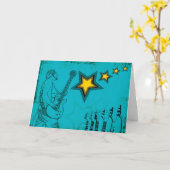 ブルースーパースターカード カード (黄色い花)