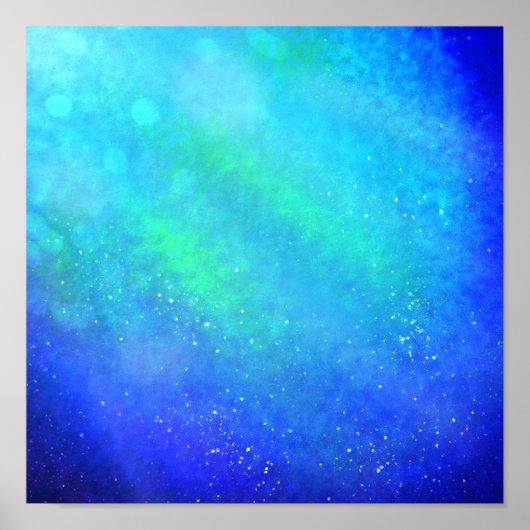 ブルースーパーノヴァ – デジ鮮やかタルアートプリント ポスター (正面)