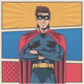 ブルースーパーヒーロー シール (正面)