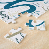 ブルース感動的・タンの希望と信仰文字 ジグソーパズル (側面)