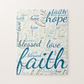 ブルース感動的・タンの希望と信仰文字 ジグソーパズル (縦)