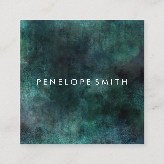 ブルース抽象芸術美しいスタイリスト スクエア名刺 (正面)