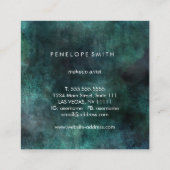 ブルース抽象芸術美しいスタイリスト スクエア名刺 (裏面)