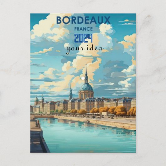 ブルース河 ボルドー フランス 旅行 はがき (正面)