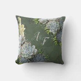 ブルース淡い色のとグリーンの結婚吸汁色 クッション