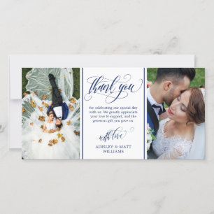 ブルース渦巻形のクリプト2結婚の写真ありがとう サンキューカード