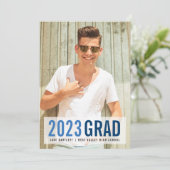 ブルース王室の写真卒業パーティー 招待状 (スタンド正面)