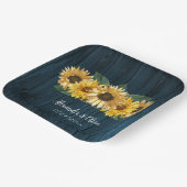 ブルース素朴ンフラワー結婚の紙プレート ペーパープレート (傾斜あり)