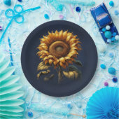 ブルース素朴ンフラワー結婚ズブライダルシャワー ペーパープレート (パーティー)