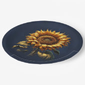 ブルース素朴ンフラワー結婚ズブライダルシャワー ペーパープレート (アングル)