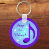ブルース遊パープルブルーノートサークルスターズ キーホルダー (正面)
