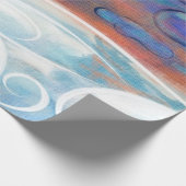 ブルース霜の降りたアートラッピング紙 ラッピングペーパー (角)