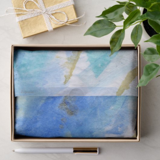 ブルース005抽象芸術水彩色彩の鮮やかティッシュペーパー 薄葉紙 (ギフト)