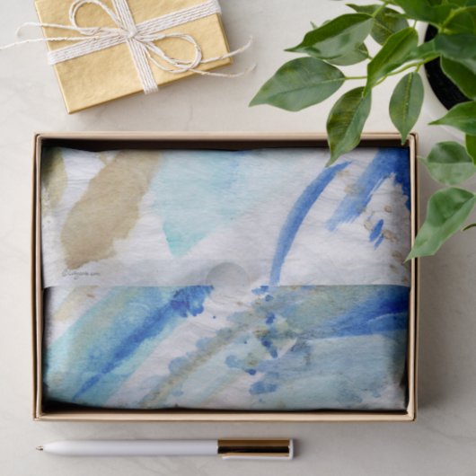 ブルース012抽象芸術水彩色彩の鮮やかティッシュペーパー 薄葉紙 (ギフト)