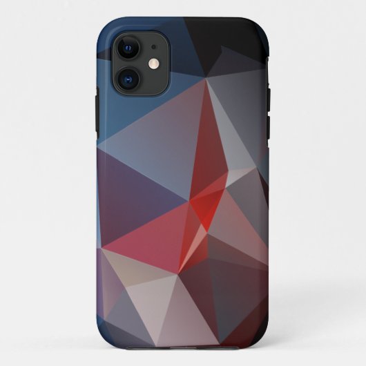 ブルース・アンド・レッズ・抽象芸術・ピラミッド・アート・ケースメイトiPho Case-Mate iPhoneケース (裏面)