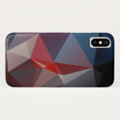 ブルース・アンド・レッドズ・抽象芸術・ピラミッド・アート Case-Mate iPhoneケース (裏面(横))