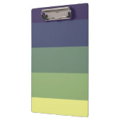 ブルース+グリーンのカラーブロックストライプ クリップボード (左)