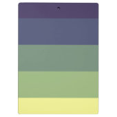 ブルース+グリーンのカラーブロックストライプ クリップボード (裏面)