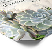 ブルース&グリーン淡い色の発表の多肉的な色合い ポスター (角)