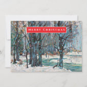 ブルース・グレイス・クリスマスの素敵な冬の雪景色 シーズンカード (正面)
