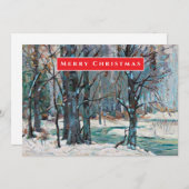 ブルース・グレイス・クリスマスの素敵な冬の雪景色 シーズンカード (正面/裏面)