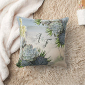 ブルース&グ淡い色のリーンの贈り物のスキュ結婚レントな色合い クッション (ブランケット)