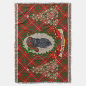 ブルース・スコットランド犬のクリスマス スローブランケット (正面縦)