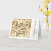 ブルース・チュニスによるクリスマスの願い カード (黄色い花)