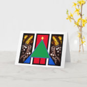 ブルース・チュニスによるステンドグラス窓 カード (黄色い花)