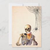 ブルース＆ブース ハロウィーン ドクロ ビール 大人の誕生日 招待状 (裏面)