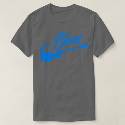 ブルース・ミュージック・ギター Tシャツ (デザイン正面)