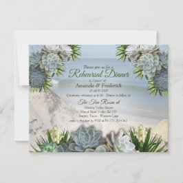 ブルース・リハーサル淡い色のディナーの多肉質の色合い 招待状