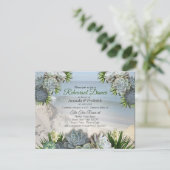 ブルース・リハーサル淡い色のディナーの多肉質の色合い 招待状 (スタンド正面)