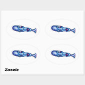 ブルース 楕円形シール (シート)