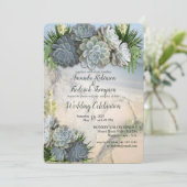 ブルース&結婚式招待状のスキュ淡い色のクレントヒューズ 招待状 (スタンド正面)